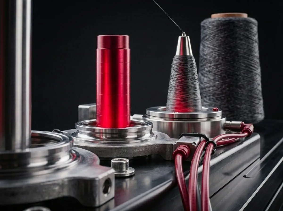 Design study of an air-bearing spinning unit with carbon hybrid yarn spool